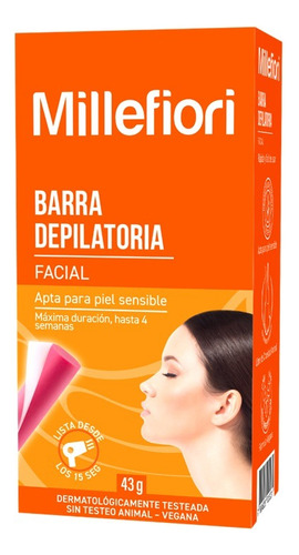 Cera Barra Depilatoria Facial 43g Millefiori 