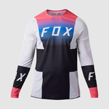 Polera Moto 360 Horyzn Negro/blanco/rosado Fox