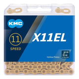 Cadena Kmc X11el Ti-n Gold 11v Titanio 118es Ruta Mtb