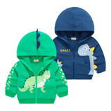 2pcs Niños Otoño Dinosaurio Característica Abrigo Sudadera