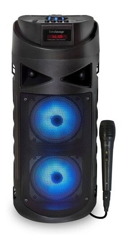 Parlante Karaoke Rgb Extra Savage 2000w + Micrófono Microlab