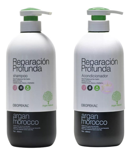 Kit Reparación Profunda Shampoo Argan 800ml + Acondicionador