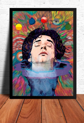 Poster Gustavo Cerati Amor Amarillo Marco Negro 33x48cm Fan