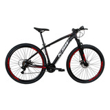 Bicicleta Aro 29 Ksw Xlt 24v Disco Câmbios Index Cor Preto/vermelho Tamanho Do Quadro 19