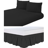 Lençol De Cama  King Gg 3pç 1,93x 2,03+saia Box Oferta