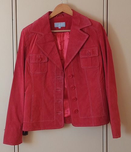 Campera De Gamuza Roja - Essentials