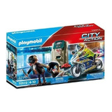 Playmobil Moto De Policía Persecución Del Ladrón 70572