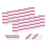 Set De 75 Frascos Para Muestras 3g/3ml Con Tapas (rosa)