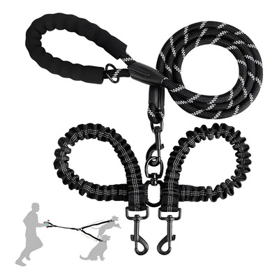 Correas Doble Para Perros Correa Elástica Anti Enredos 360° | MercadoLibre