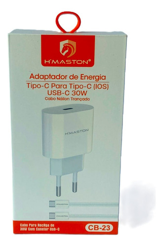 Carregador Turbo 30w Tipo C  P/ Tipo C iPhone 15 , 15 Pro 