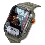 Relógio Inteligente Militar Masculino Ip68 À Prova D'água
