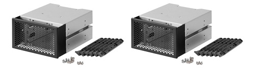 2 Bandejas De Disco Duro Hdd Cage Rack De 3,5 Pulgadas