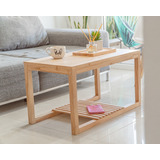 Mesa Ratona Madera Paraiso Con Revistero Minimal Deco 