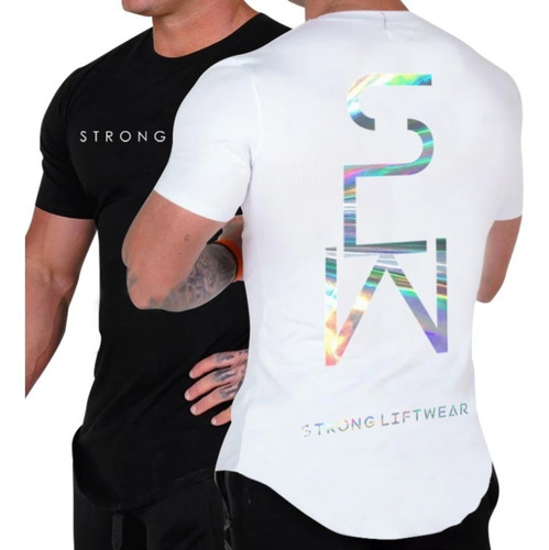 Playera Deportiva Slim Fit Spandex Strong Tornasol M C  Rw