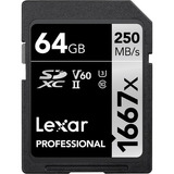 Memória Lexar 64gb Profissional 1667x Uhs-ii Sdxc + Nf-e *