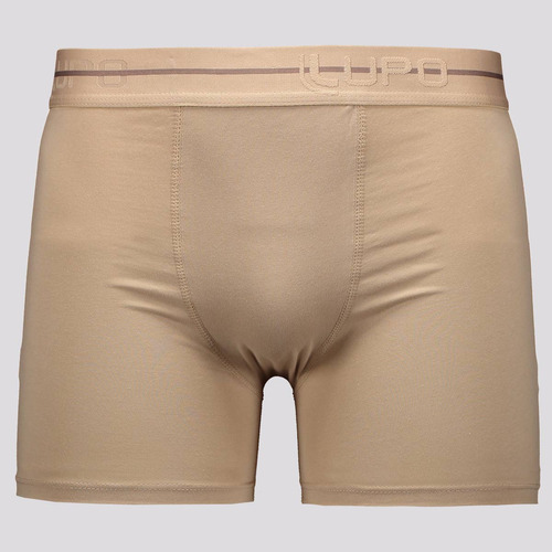 Cueca Boxer Lupo Cotton Elastic Touch Bege