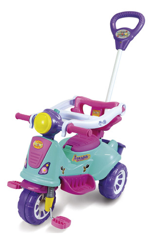 Carrinho De Passeio Ou Pedal Infantil Triciclo Avespa Maral Cor Pink