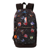 Mochila Escolar Juvenil G Sestini 076074-44 Nba Begins Cor Cinza