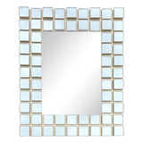 Espejo Decorativo Minimalista  Relieve Rectangular  74x55