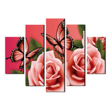 Cuadro Decorativo Mariposas Rosado