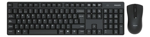 Kit Teclado + Mouse Inalambrico Philips C501 Negro