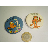 Botones Vintage De Garfield 80's 2 Piezas   Set 14
