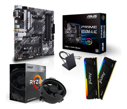 Kit Gamer Amd Ryzen 5 5600g, B550 Wifi, 16 Gb 3200 Mhz