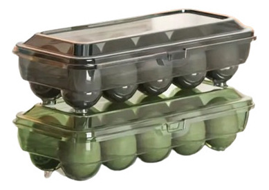 Porta Huevos X 10 Huevera Con Tapa Plastica Cocina