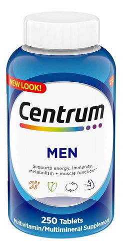 Centrum Men  Hombre Multivitamínico 250 Tabletas