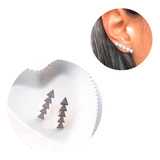 Brinco Ear Cuff Setas Cravejadas Prata 925