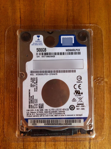 Hdd 500gb Wd Disco Notebook