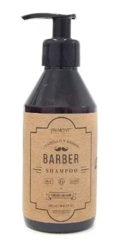 Shampoo Barber Pelo Y Barba Hombre Barberia - Primont 250ml