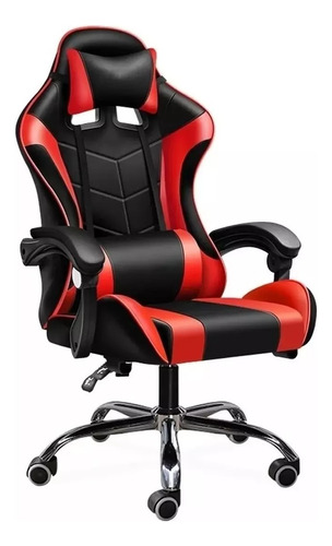 Silla Gamer De Cuero Reclinable Ergonómica Con Masajeador