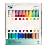 Set De Pintura Acrílica De 36 Ml (18 Piezas) Color Multicolor