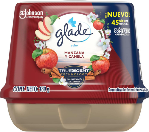 Aromatizante Glade Cubo Gel Combate Malos Olores 180g 45 Dias