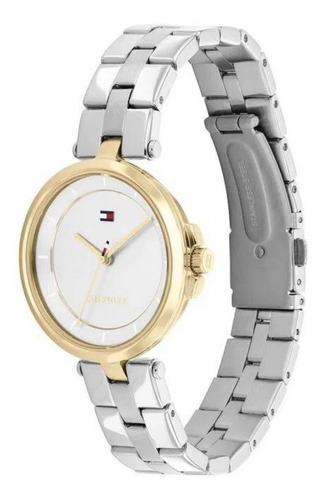 Reloj Tommy Hilfiger 1782360 Mujer Ct Color De La Malla Plateado Color Del Bisel Dorado Color Del Fondo Blanco