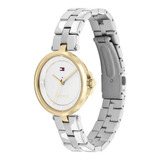 Reloj Tommy Hilfiger 1782360 Mujer Ct Color De La Malla Plateado Color Del Bisel Dorado Color Del Fondo Blanco