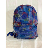 Mochila Kipling Seoul Estampada Azul