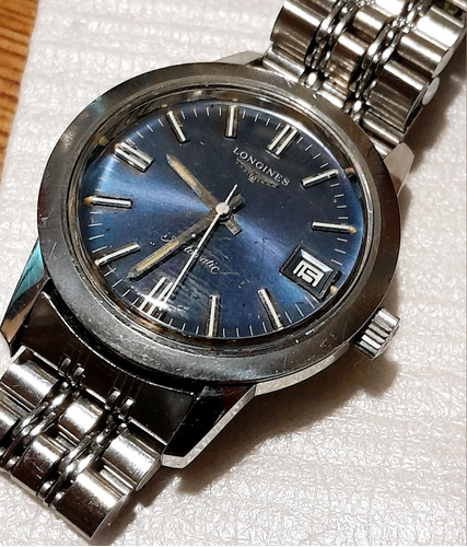 Reloj Longines Automátic Cuadrante Azul Metalizado