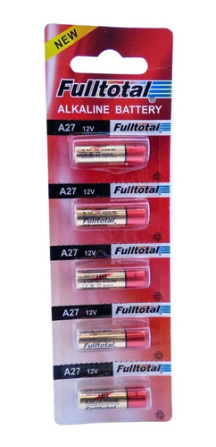 Blister X5 Pilas Baterias A27 12v Alcalinas Alarma Controles