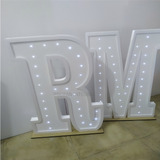 3 Letras 90cm De Alto #15 Con Luces Led A Pila