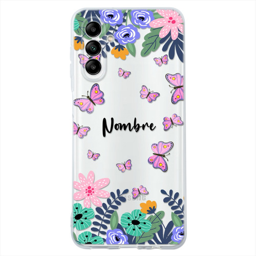 Funda Para Samsung Galaxy Mariposas Personalizada Con Nombre