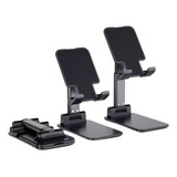 Kit 2 Suporte De Mesa Para Celular Tablet Portátil Ajustável