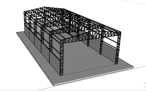 Projeto Galpão De Metalica  10x20