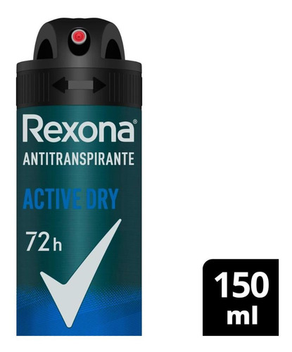Desodorante Aerosol Masculino Active Dry Rexona Men 150ml
