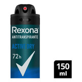 Desodorante Aerosol Masculino Active Dry Rexona Men 150ml