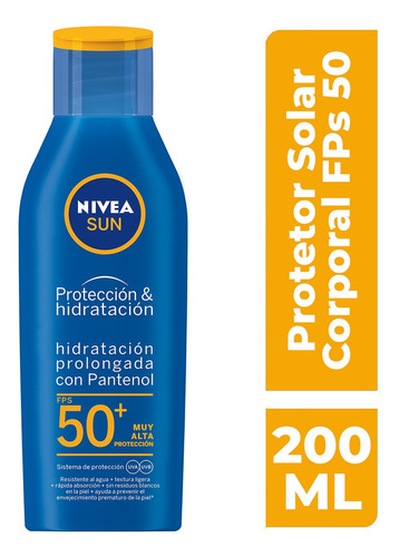 Nivea Sun Protección & Hidratación Protector Solar En Crema 50+ 200ml