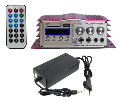 Mini Modulo Amplificador Karaoke 400 Watts Usb Sd Bluetooth