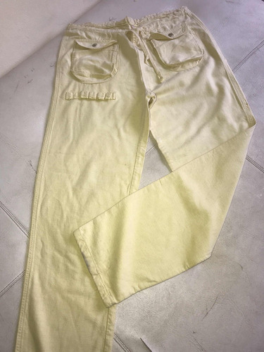 Pantalón Cargo Amarillo Claro