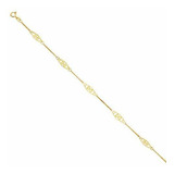 Pulsera Tobillera Infinity Oro Amarillo 14k - 10 